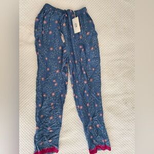 Floral Blue Pants NWT by Natalie Martin